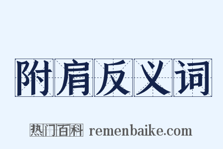 附肩反义词是什么意思的图片